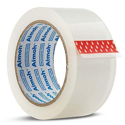 Aimoh 36 Rolls Heavy Duty Clear Packing Tape -Acrylic Adhesive- 2.7mil Ultra Strong Commercial Grade- Size 1.88 x 60 Yard- 3 Inch Core- Refill - 36 Rolls (11631-36) - size: 36 Rolls (2.7 Mill / 60 yd)