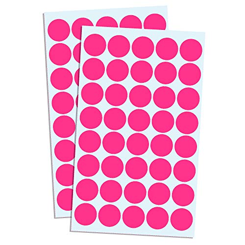8000 Pack, 3/4" Round Dot Stickers Circle Labels - Pink - color: Pink, size: 8000 Pack