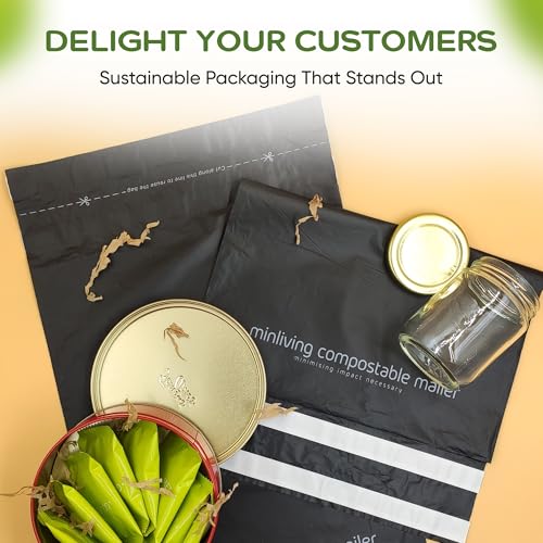 Biodegradable Poly Mailers 10x13, Compostable Shipping Bags 50pk - size: M, 50 Pack