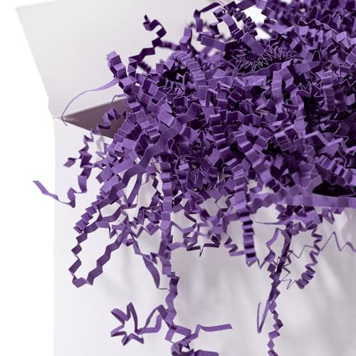 Mefleet 1 LB Crinkle Paper Filler Purple Shredded Paper for Gift Box Basket - color: Purple