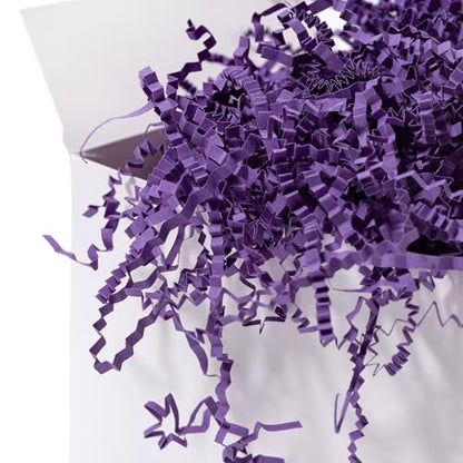 Mefleet 1 LB Crinkle Paper Filler Purple Shredded Paper for Gift Box Basket - color: Purple