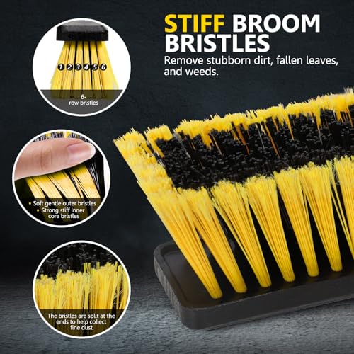 Masthome 24.8" Push Broom - color: Push Broom-yellow