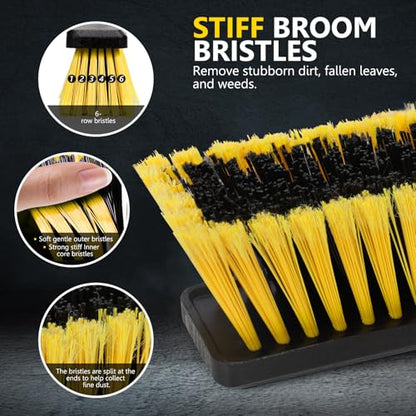 Masthome 24.8" Push Broom - color: Push Broom-yellow