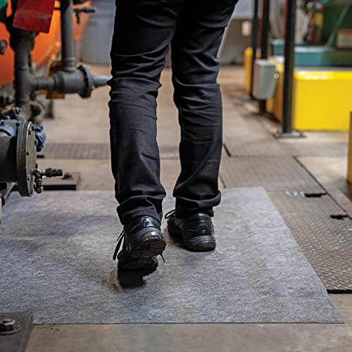 PIG Grippy Floor Mat | Industrial Entrance Mat with Adhesive Backing | 4' x 50' Mat Runner | Gray | GRP48201-GY - color: Grey, size: 4' W x 50' L