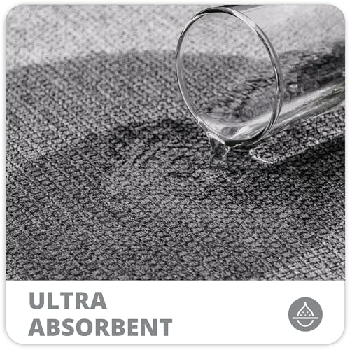 Bosap Bath Mat Set 2 Pieces,Ultra Thin Bathroom Rugs,Rubber Toilet Rugs - color: Grey, size: 1'8"x2"u+1'5"x2'3"(set)