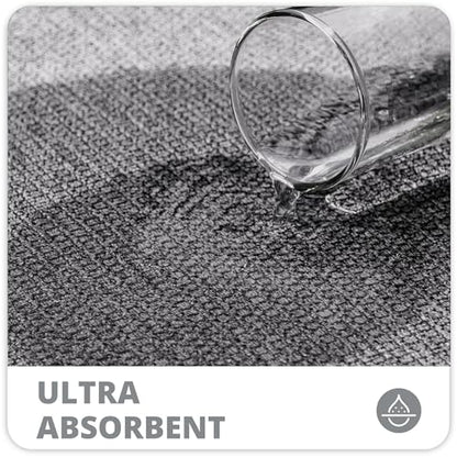Bosap Bath Mat Set 2 Pieces,Ultra Thin Bathroom Rugs,Rubber Toilet Rugs - color: Grey, size: 1'8"x2"u+1'5"x2'3"(set)