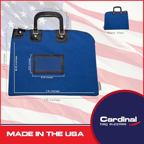 Lockable Fire Resistant Document Bag, Royal Blue - color: Royal Blue