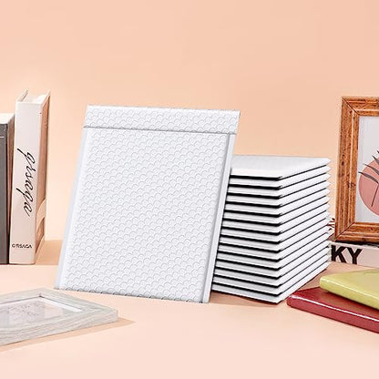 Fuxury White Bubble Mailers 8.5x12" Padded Envelopes 500 Pack Bulk - color: White, size: 8.5x12" 500PC
