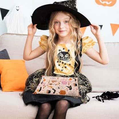 JarThenaAMCS 100 Pcs Halloween Poly Mailers 10 x 13 Inch Pink Cartoon Spooky Pumpkin Spiderweb Packaging Bags Self Seal Mailing Envelope Bags for Small Business Clothing