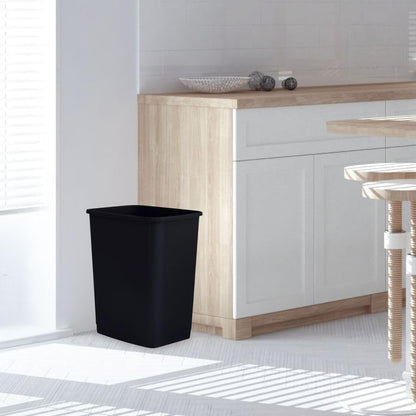 Superio Kitchen Trash Can 9 Gallon Slim Waste Bin 37 Qt Durable Plastic, Fit Small Spaces, Office, Bathroom, Under Counter (2, Black) - color: 2, Black, size: 9 Gallon