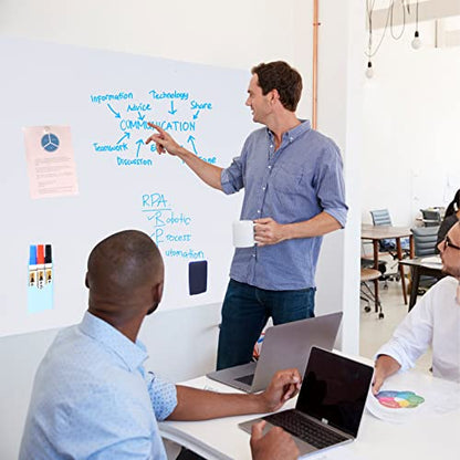 HAMIGAR White Board Dry Erase, 36" x 48" Self-Adhesive Sticker, No Ghosting - size: 48"W x 36"H