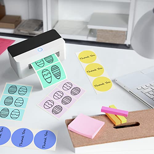 OFFNOVA USB Shipping Label Printer, 4x6 Label Printer for Shipping Packages, High Speed Thermal Printer, Supports ShipStation UPS FedEx Ebay, NO Bluetooth Function - color: White
