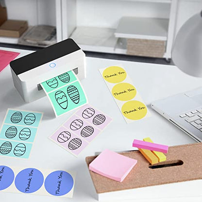 OFFNOVA USB Shipping Label Printer, 4x6 Label Printer for Shipping Packages, High Speed Thermal Printer, Supports ShipStation UPS FedEx Ebay, NO Bluetooth Function - color: White