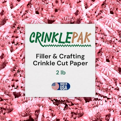 CrinklePak Pink Crinkle Paper - 2 LB Gift Basket Filler - color: Pink, size: 2 LB