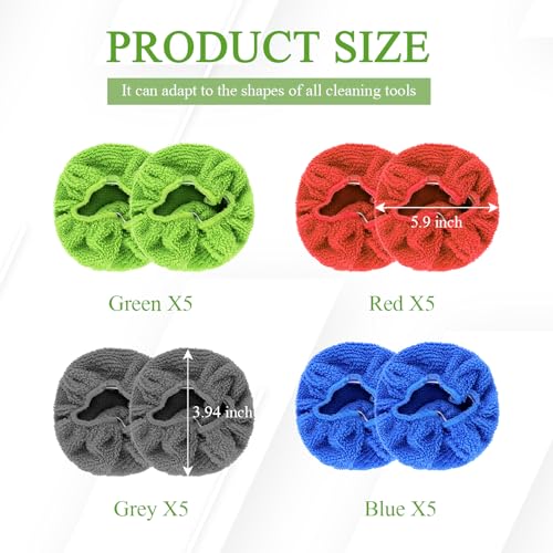 wuyaoyao 20PCS Car Windshield Cleaning Tool Bonnets, Microfiber Cleaning Cloth for Windshield Cleaning Tool, Replaced Car Care Microfiber Windshield Cleaner Cloths Pad, Fits 3" Plate (20PCS) - color: 20pcs