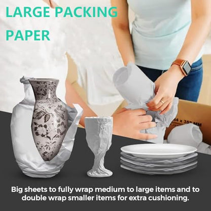 Large Moving Paper Packing Sheets 18x24 Inch Newsprint Paper for Packaging Moving Shipping Supplies, Wrapping Fragile Items, Pet Cage Liners 5.3LB - size: 18x24in 200sheet