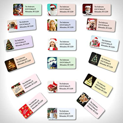 Customized Personalized Address Labels - Made in the USA by Kenco (500 Labels, Christmas) - color: Christmas, size: 500 Labels