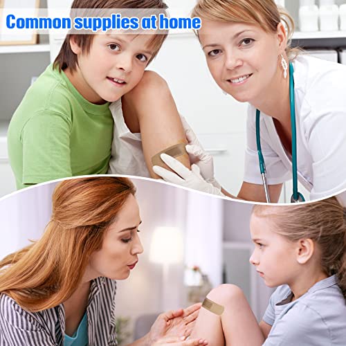 400 Pcs Bandages Bulk Various Sizes Waterproof Adhesive Bandages, 2 Styles - style: 2 Styles
