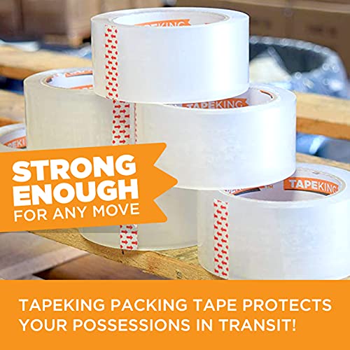 Tape King Clear Packing Tape (36 Rolls) | 60 Yards Per Roll Heavy Duty Packing Tape 2.7mil Strong Adhesive for Moving Boxes, Shipping Cartons, Office Use, Storage & Wrapping (2160 Yard) - size: 2" Wide, 2.7 Mil Thick, 60 yd.