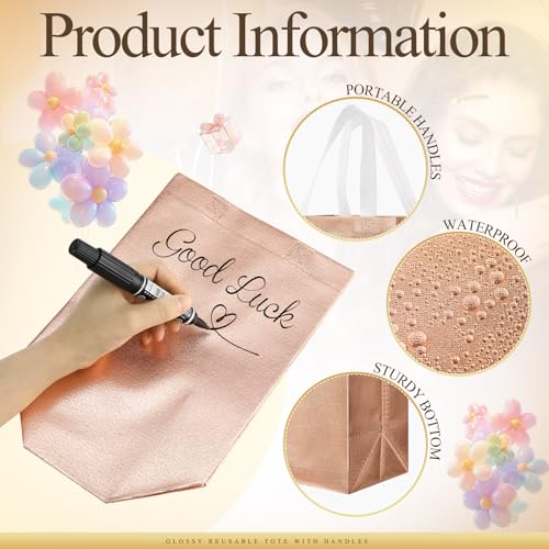 Eccliy 80 Pcs Reusable Gift Bags, Medium, Gold,Silver,Rose Gold - color: Gold,silver,rose Gold, size: Medium