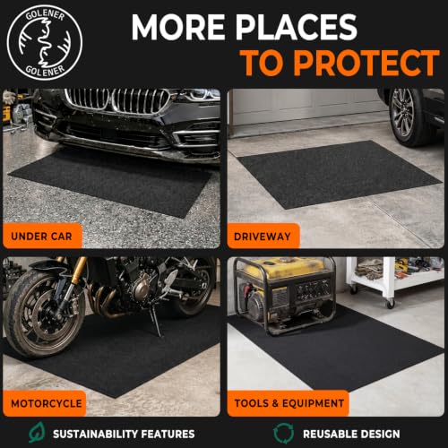Golener Oil Spill Mat, Oil Change Mat, Oil Drip Mat for Under Car, 48"x96" - size: 48" x 96"