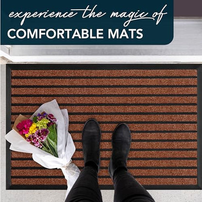 ubdyo Extra Durable Door Mat Outside Entrance (47" x 32", Bright Burgundy) - color: Bright Burgundy, size: 47" x 32" (Rectangular)