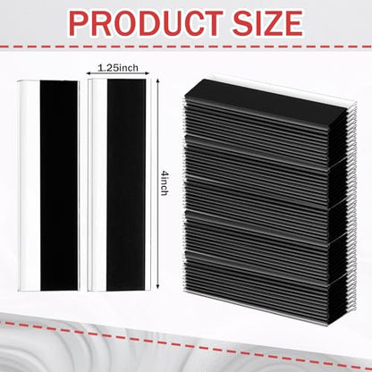 Fainne 50 Pcs Magnetic Shelf Label Holders, 1.25 x 4 Inches - size: 1.25 x 4 Inches