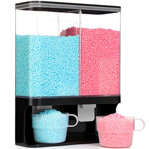 Conworld Laundry Detergent Dispenser, Wall-Mounted Scent Booster Beads Dispenser for Laundry Organizer, Laundry Beads Container, Rice Dispenser, Black - color: D-Black