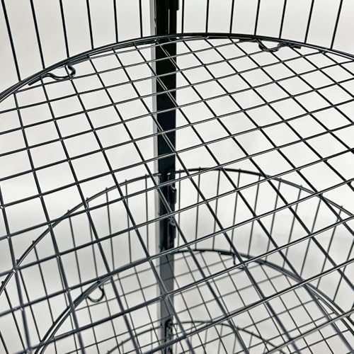 Azar Displays 300703 3 Tiered Round Wire Dump Bins (Black)