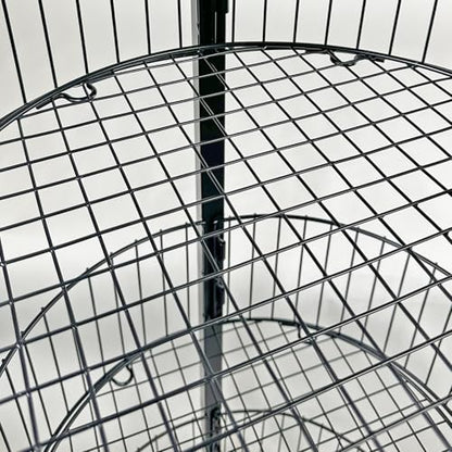 Azar Displays 300703 3 Tiered Round Wire Dump Bins (Black)