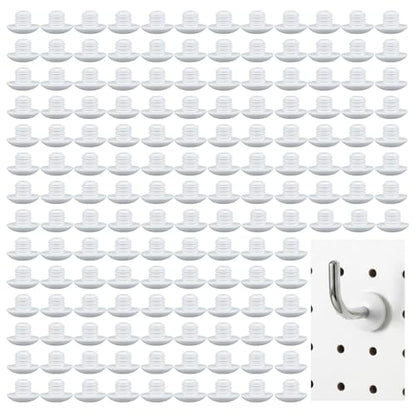 150Pcs Pegboard Hook Locks, Silicone Peg Board Locks Stoppers (Translucent)