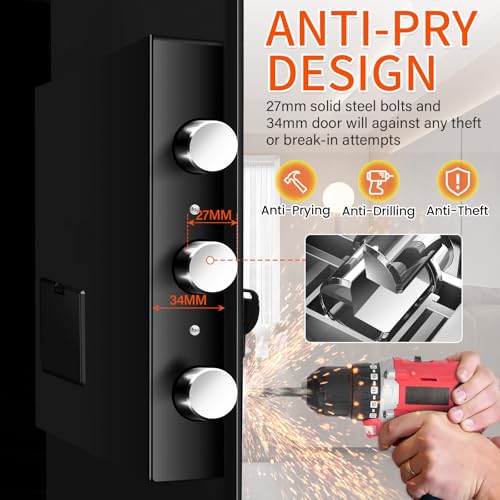6.0 CU FT Extra Large Drop Safe for Business, Anti-Theft Money Drop Slot Safes with Digital Keypad and Spare Keys, Heavy Duty Depository Safe for Home Office Retail Store Business Mail Church - size: 6.0 CUFT