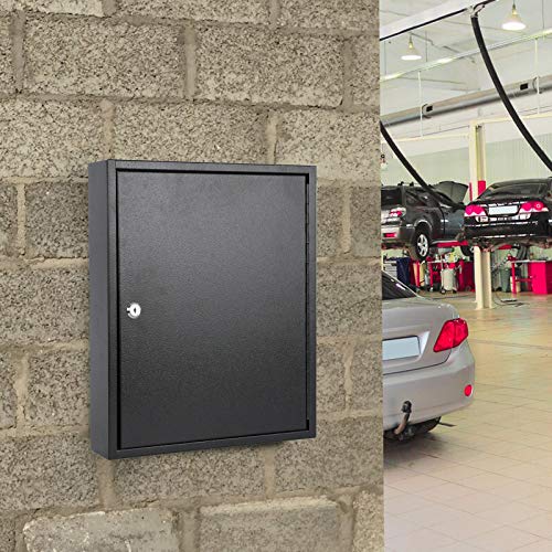 KYODOLED Key Lock Box, Wall Mount 100 Key Cabinet, Black - color: Black-06
