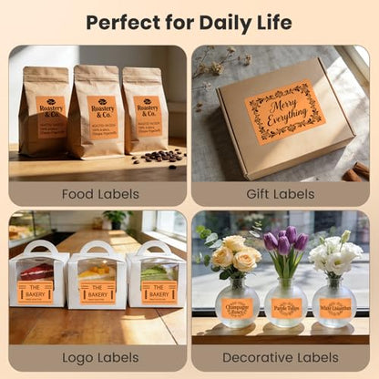 Direct Thermal Label Orange Vinyl 4 x 6 Inch Printer Sticker 250 PCS - color: Orange