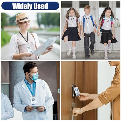 200 Pack Vertical Id Badge Holders, Clear Waterproof PVC, Resealable - size: 200 Pack Vertical Badge Holders