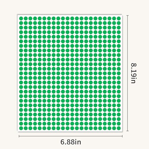 1/4" Green Dot Stickers Small Tiny Mini Little Circle Stickers - color: Green, size: 1/4 INCH