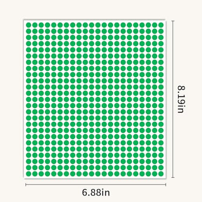 1/4" Green Dot Stickers Small Tiny Mini Little Circle Stickers - color: Green, size: 1/4 INCH