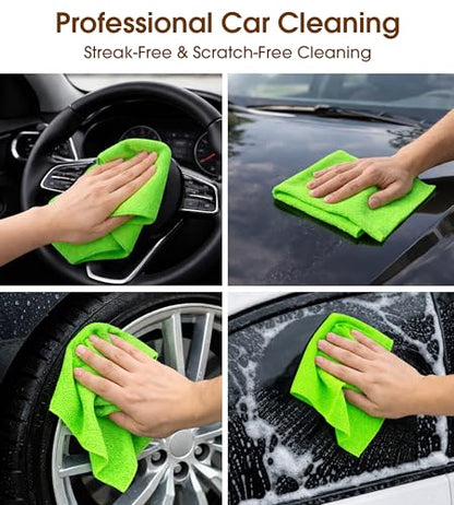 KitchLife Microfiber Cleaning Cloth Roll, 100 Pack - Tear-Away Microfiber Paper Towels, Lint-Free, Reusable, Washable for Kitchen, Car, Dishes, and Sensitive Surfaces (Neon Green) - color: Neon Green, size: 100 Pack