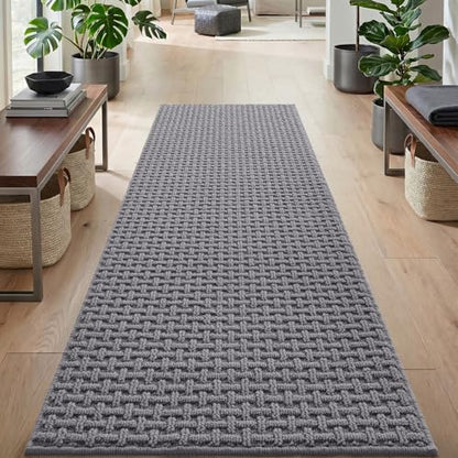 DEXI Hallway Runner Rug 24x72, Non Slip Runner Rugs Washable, Light Grey - color: Light Grey, size: 24'' x 72''(Runner)