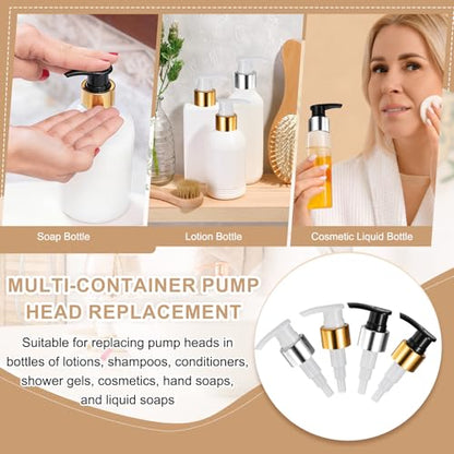 uxcell Soap Dispenser Pump Heads Silver/White 12 Pcs Pcs - color: Silver/White, size: 24/410