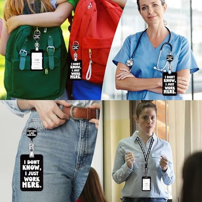 Funny Work Lanyard with ID Badge Holder and Retractable Badge Reel - color: Work Humor