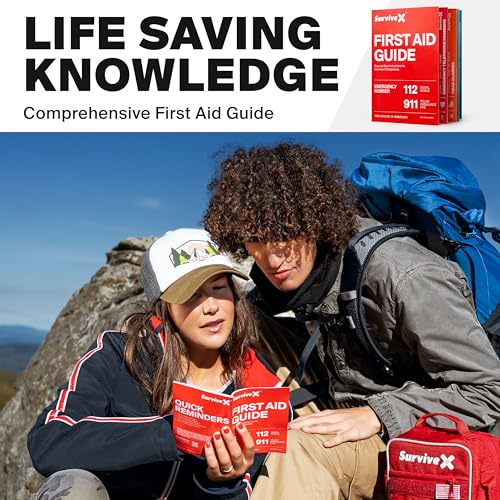 SurviveX Small First Aid Kit, Emergency Kit for 1-2 People