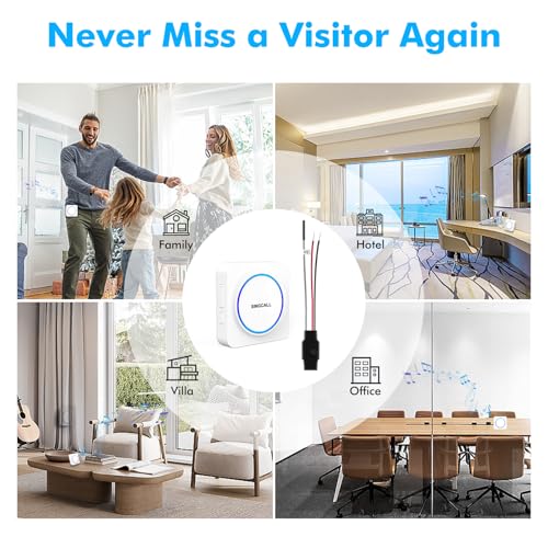 SINGCALL Wireless Doorbell Extender Convert Wired to Wireless Easy Install