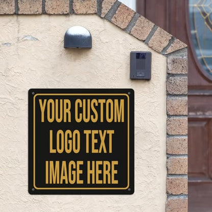 Custom Metal Signs - Personalized Signs for Office, Home, Bar - Indoor/Outdoor Use - 12"x12" - size: 12"x12"