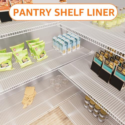 Shelf Liner for 14 inch Wire Shelving: Precise Size 13.5" W x 97" L Clear - size: 13.5"W x 97"L