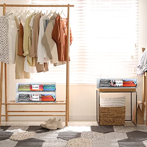 Kenning 20 Pcs Clear Zippered Storage Bags, Sheet, White, 12 x 10 x 4 Inch - color: White, size: 12 x 10 x 4 Inch