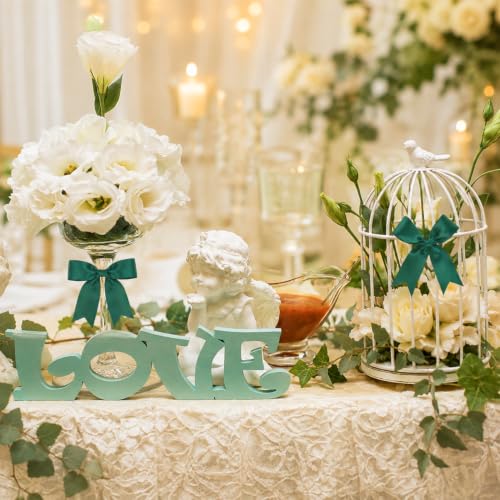 Hunter Green Bows 60 Pcs 3.5 Inch Pre-Tied Satin Ribbon Bows, Adhesive Dots - color: Hunter Green, size: 60 PCS