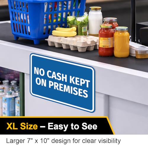 Signs ByLITA Classic Framed No Cash Kept on Premises Sign (Black) - Small (2 Pack) - color: Black, size: Small (4" x 6") 2 Pack