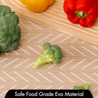 Cooyes Shelf and Drawer Liner for Kitchen Cabinets – Non-Adhesive - color: Alabaster White, size: 17.5"W x 78.7"L
