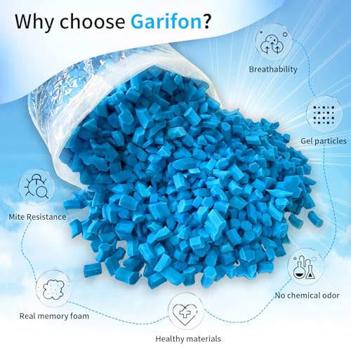 30lbs Bean Bag Filler, Shredded Memory Foam Filling, Pillow Filler - color: Electric Blue & White, size: 30.0 Pounds